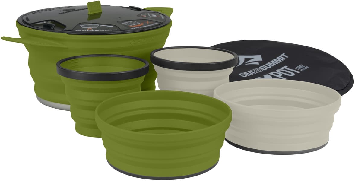 X-Set 31 5pc With Sack (2.8 L X-Pot+2Xbowl+2Xmug) Olive, view: 0