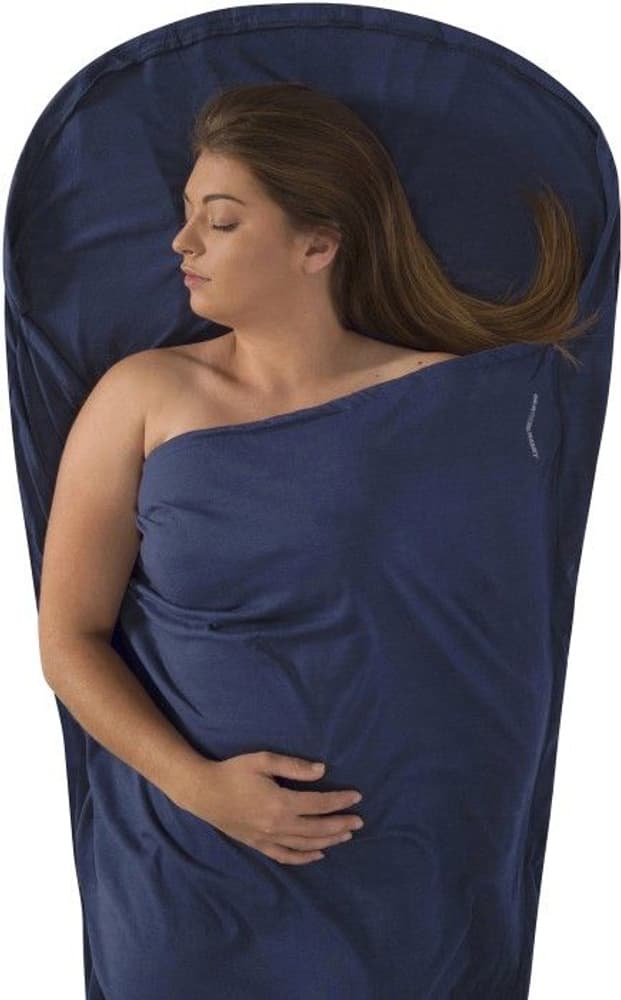 Sleepliner Cotton Premium Mummy with Hood Navy Blue, view: 0