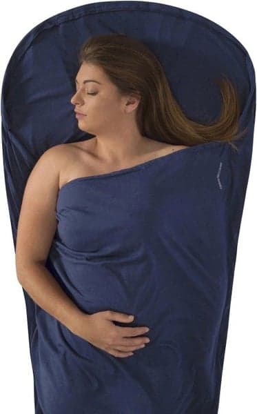 Sleepliner Cotton Premium Mummy with Hood Navy Blue, view: 0