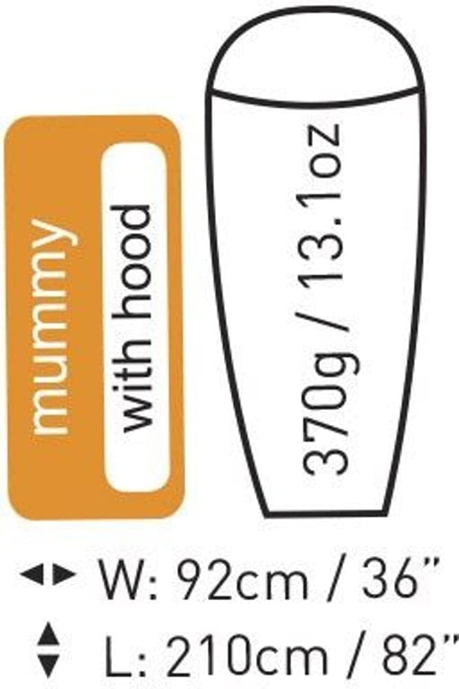 Sleepliner Cotton Premium Mummy with Hood Navy Blue, view: 1