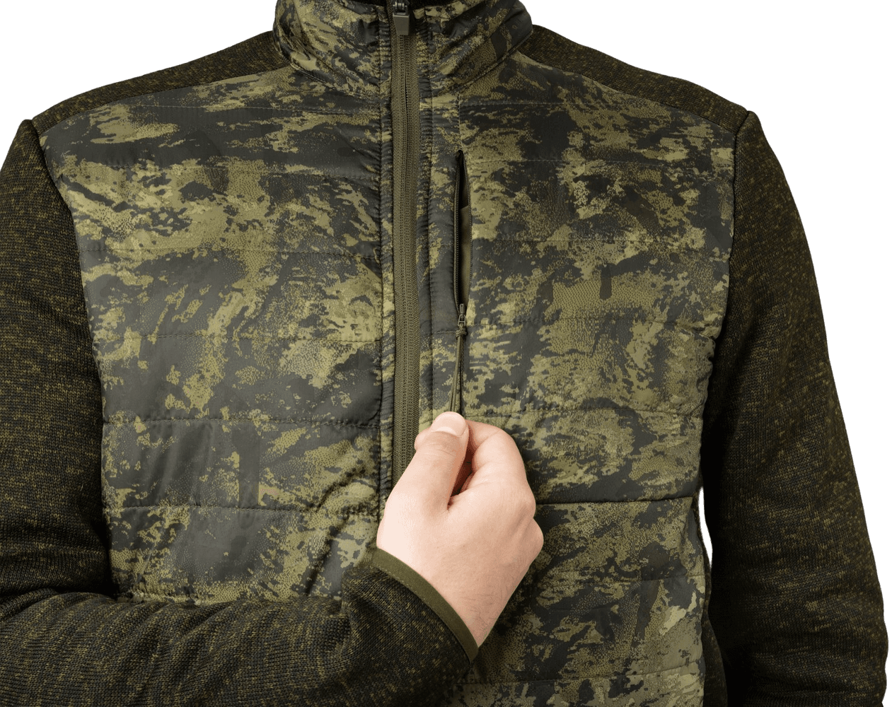 Theo Hybrid Jacket Camo Pine Green/Invis Green, view: 4