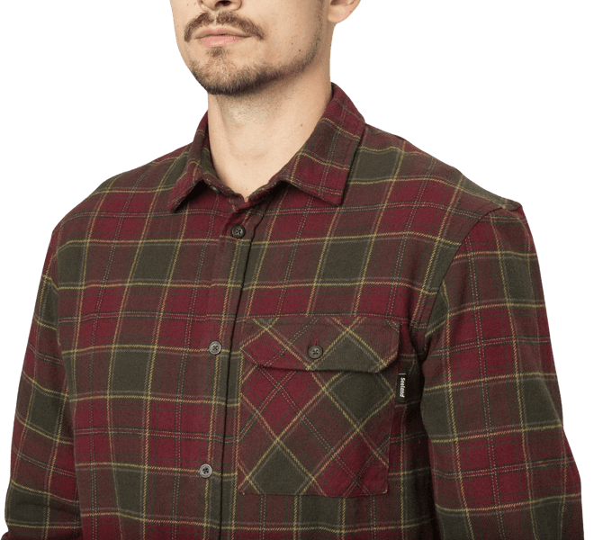 Glen Flannel Shirt Red Forest Check, view: 2