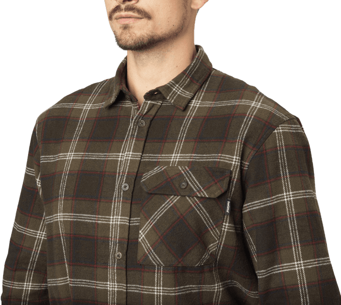 Glen Flannel Shirt Pine Green Check, view: 2