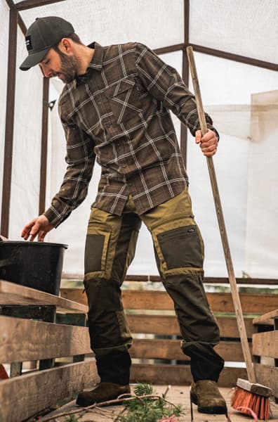 Glen Flannel Shirt Pine Green Check, view: 5