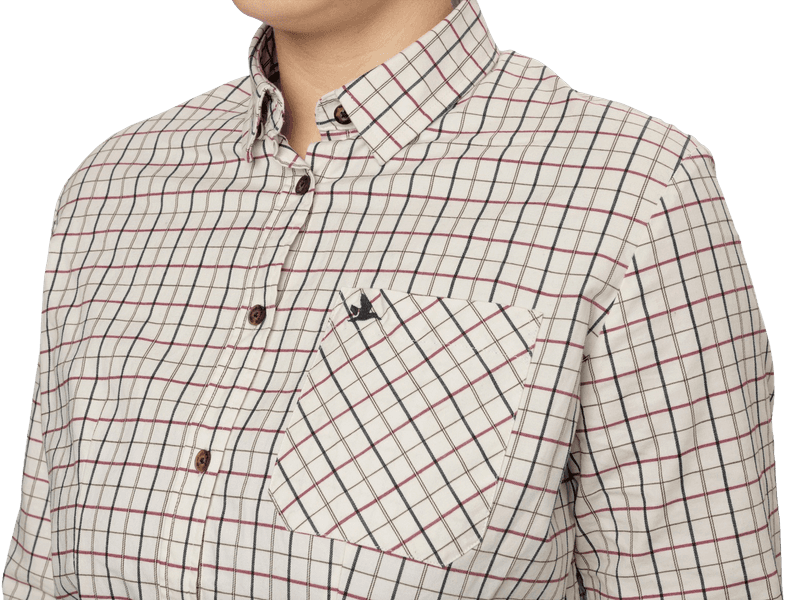 Kerry Shooting Shirt Cabernet/Blue Check, view: 2