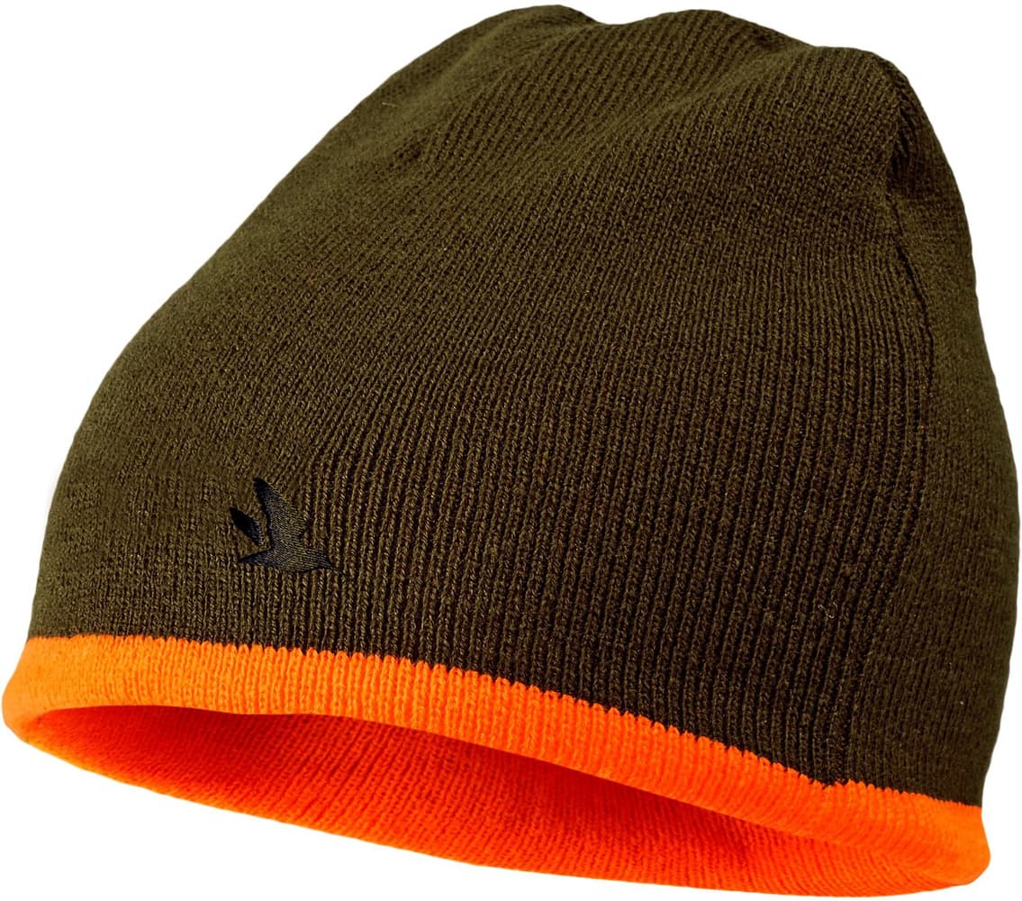 Ian Reversible Beanie Hi-Vis Orange/Pine Green, view: 1