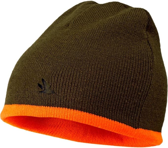 Ian Reversible Beanie Hi-Vis Orange/Pine Green, view: 1