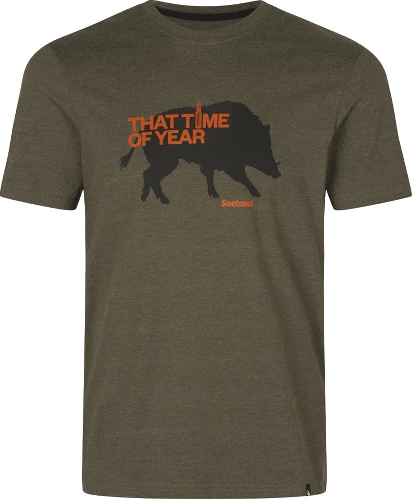 That Time T-shirt Pine Green Melange, view: 0