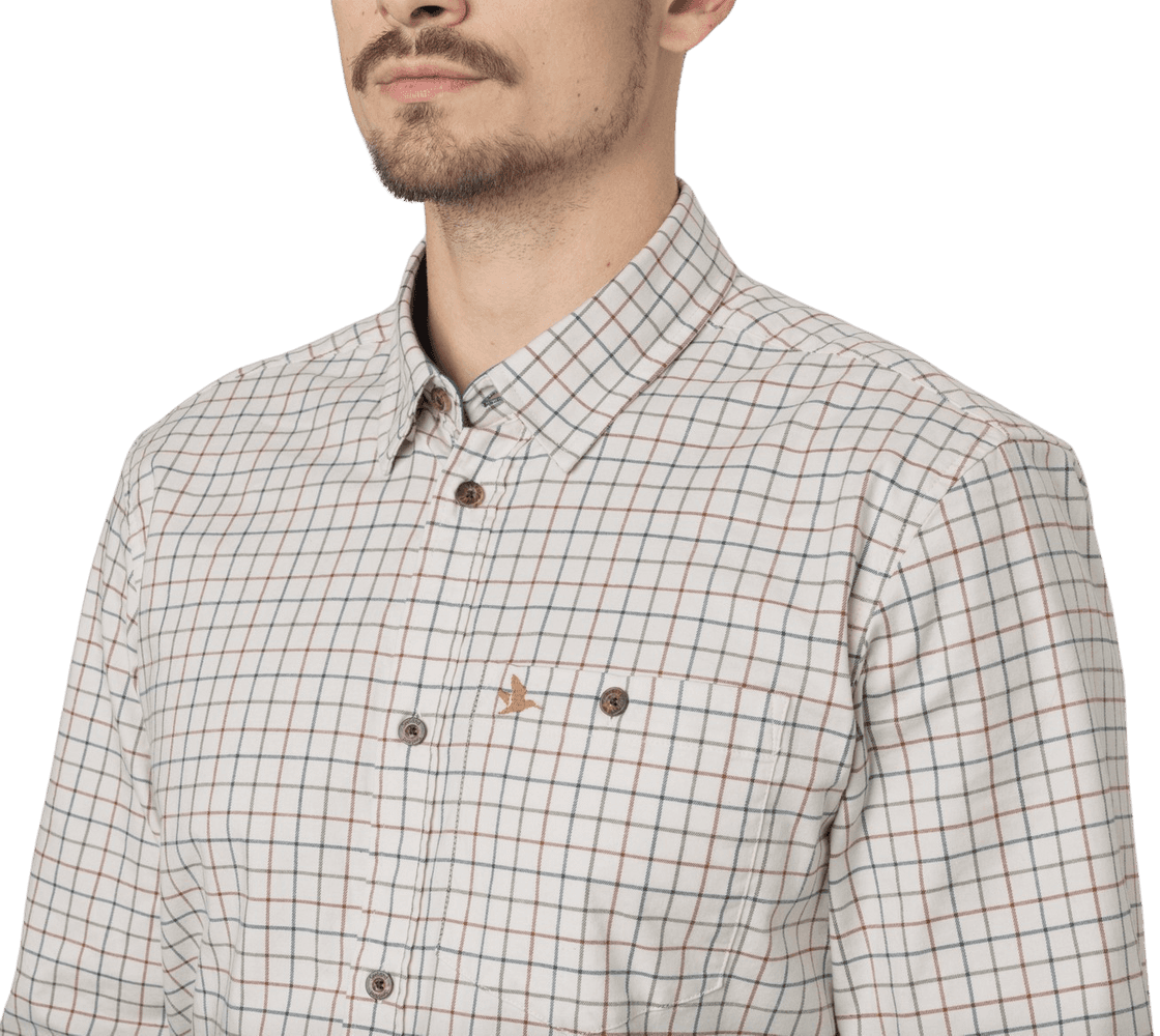 Oxford Shooting Shirt Grape Leaf/Terracotta Check, view: 2
