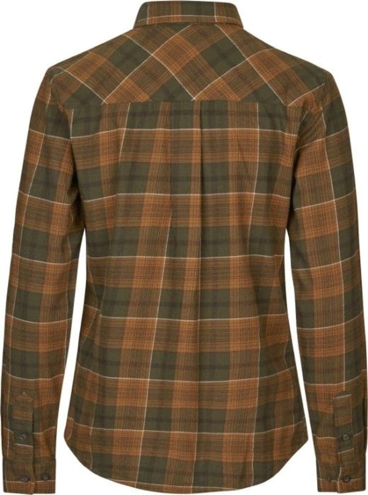 Skye Flannel Shirt Women Grizzly Brown/Terracotta Check, view: 1