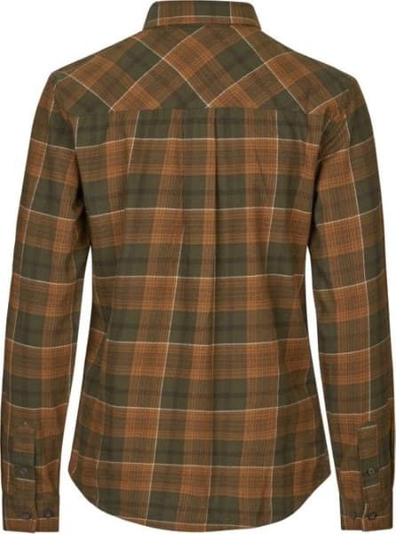 Skye Flannel Shirt Women Grizzly Brown/Terracotta Check, view: 1