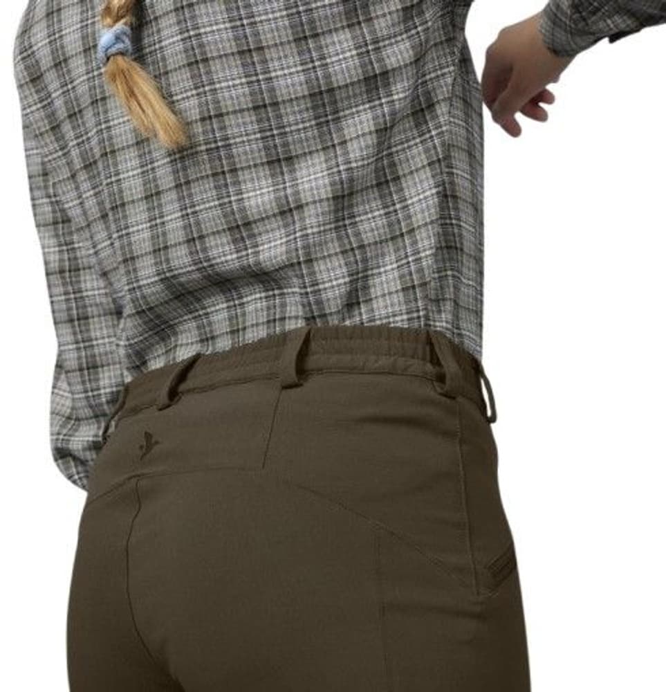 Larch Stretch Trouser Women Chocolate Torte Pine Green/, view: 3