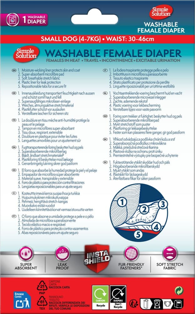 Washable Female Diaper Small, view: 1