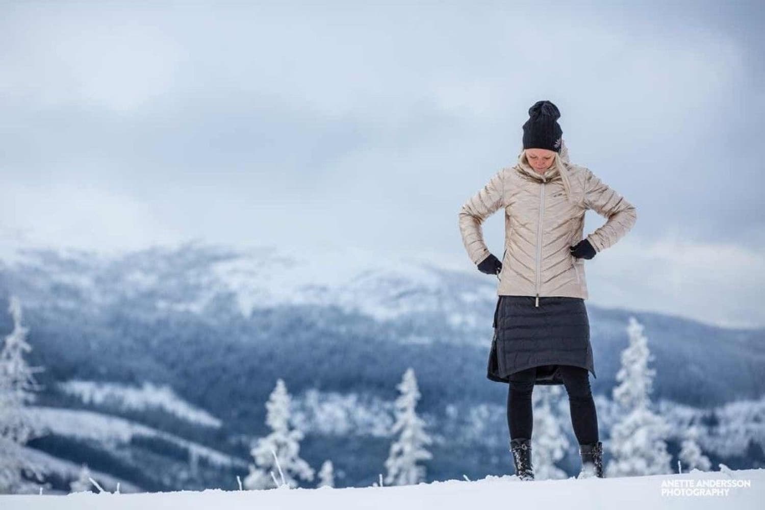 Short Down Skirt Black (2019), view: 2