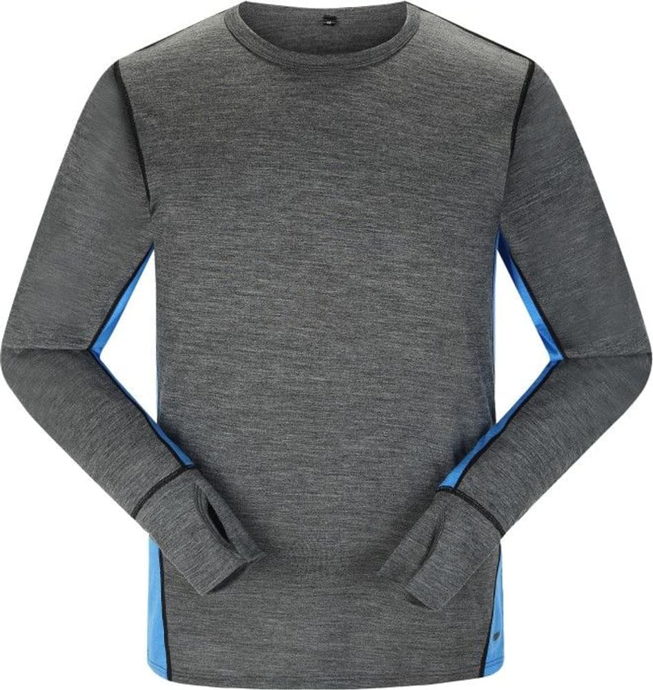 M's Leknes Merino LS Shirt Mid Grey Melange, view: 0