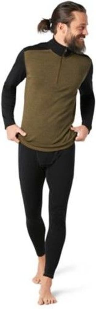 M's Mid 250 1/4 Zip Military Olive Heather/Black, view: 1