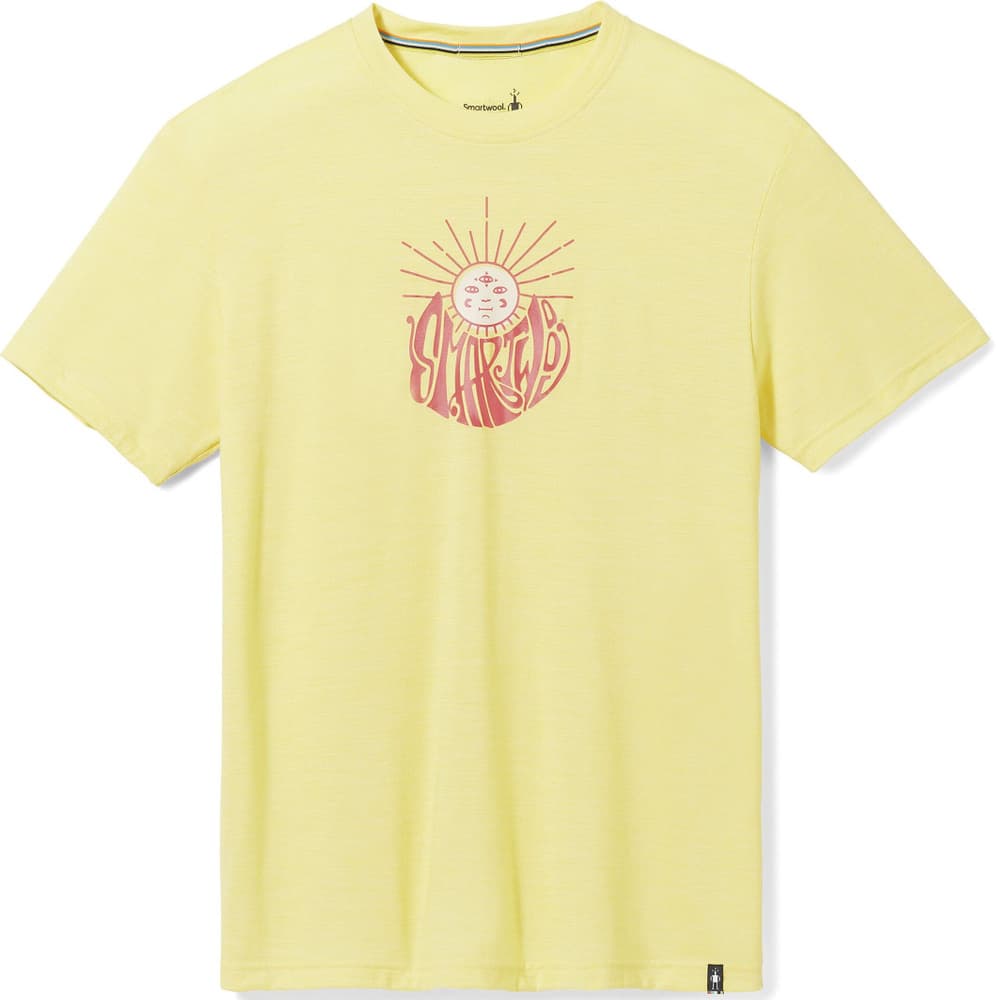 Sun Graphic Short Sleeve Tee Slim Fit Unisex Canary Heather, view: 0