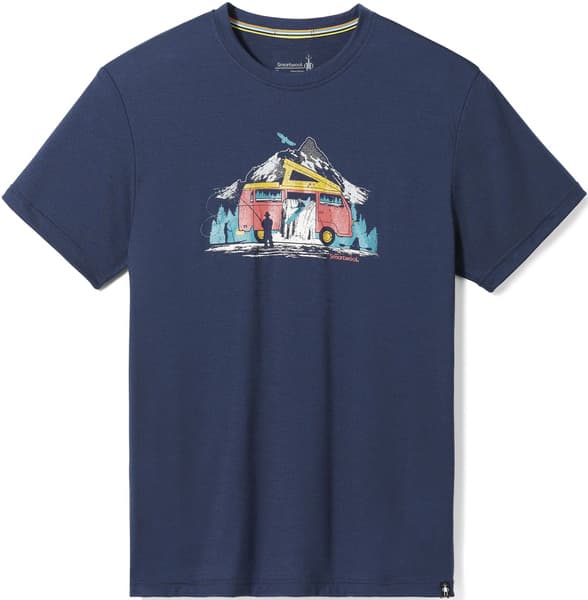 River Van Graphic Short Sleeve Tee Slim Fit Unisex Deep Navy, view: 0