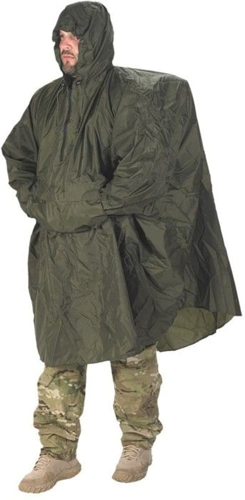Enhanced Patrol Rain Poncho Black, view: 3