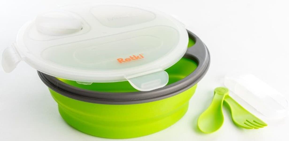 Round Silicone Snack Box Lime, view: 0