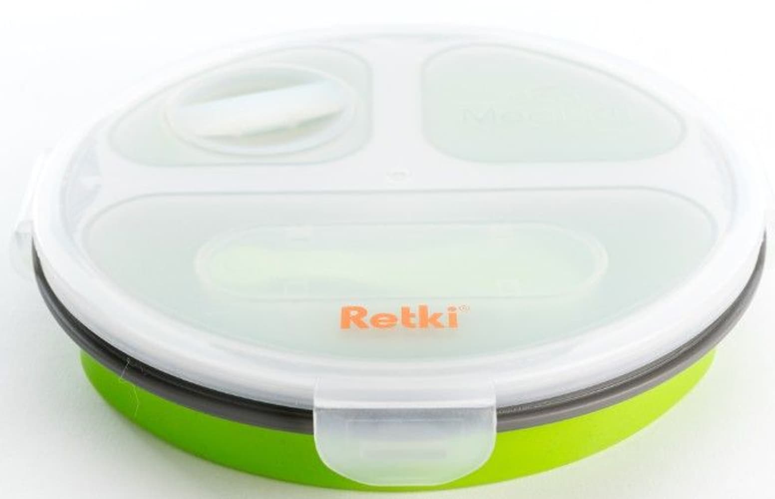 Round Silicone Snack Box Lime, view: 1