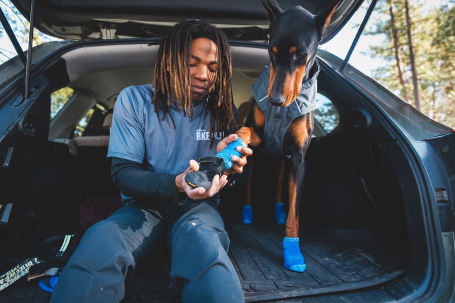 Bark'n Boot Socks Earth Brown, view: 3