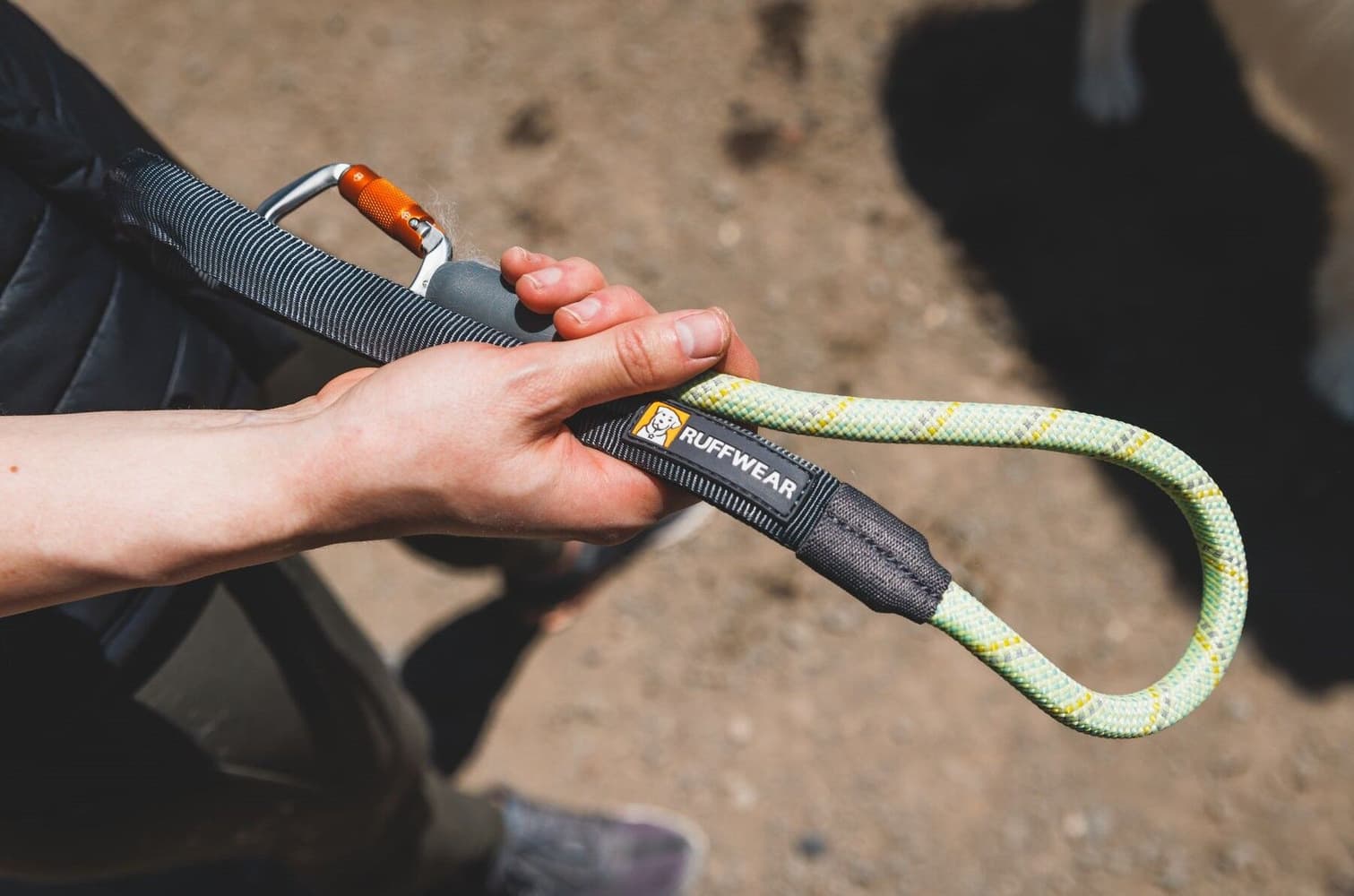 Knot-a-Long Short Rope Leash Blue Pool, view: 4