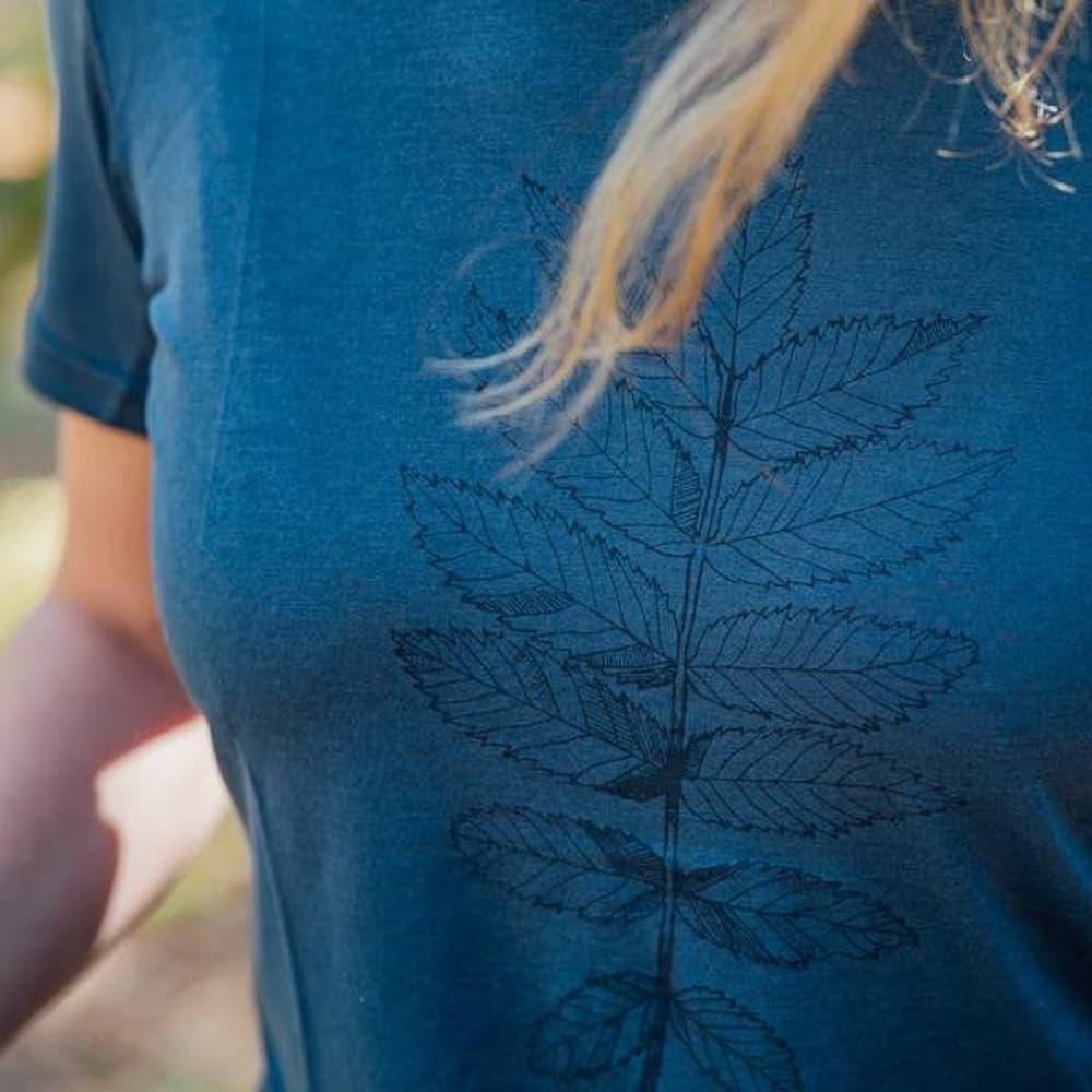 W's Stroller Merino Tee Blue Rowan Leaf, view: 1
