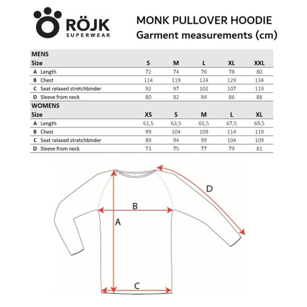 Mens Monk Pullover Wool Hoodie Sea Buckthorn, view: 4