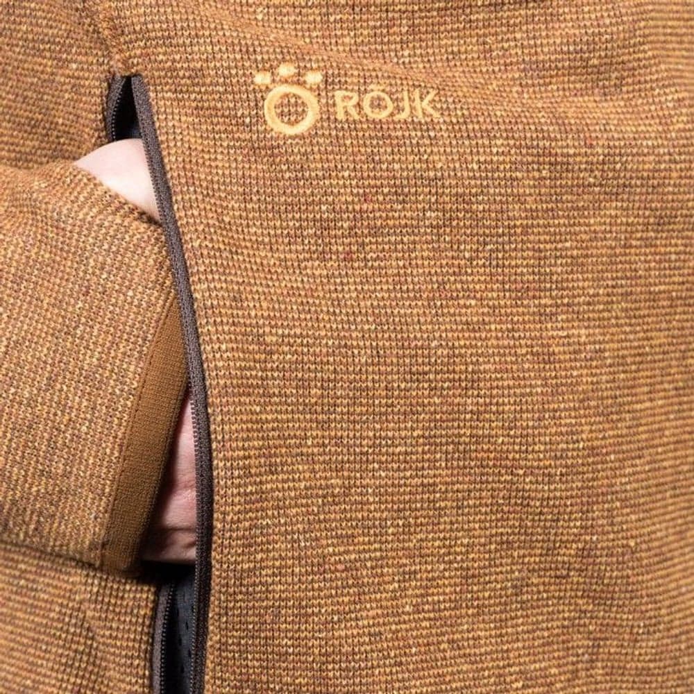 Mens Monk Pullover Wool Hoodie Sea Buckthorn, view: 1