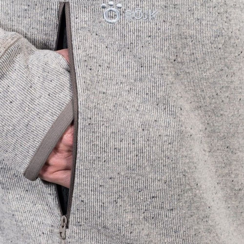 Mens Monk Pullover Wool Hoodie White Currant, view: 1