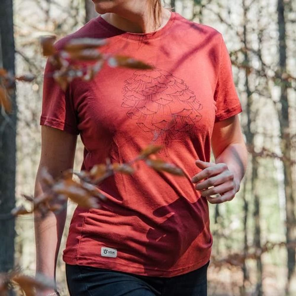 W's Stroller Merino Tee Red Pine Cone, view: 0