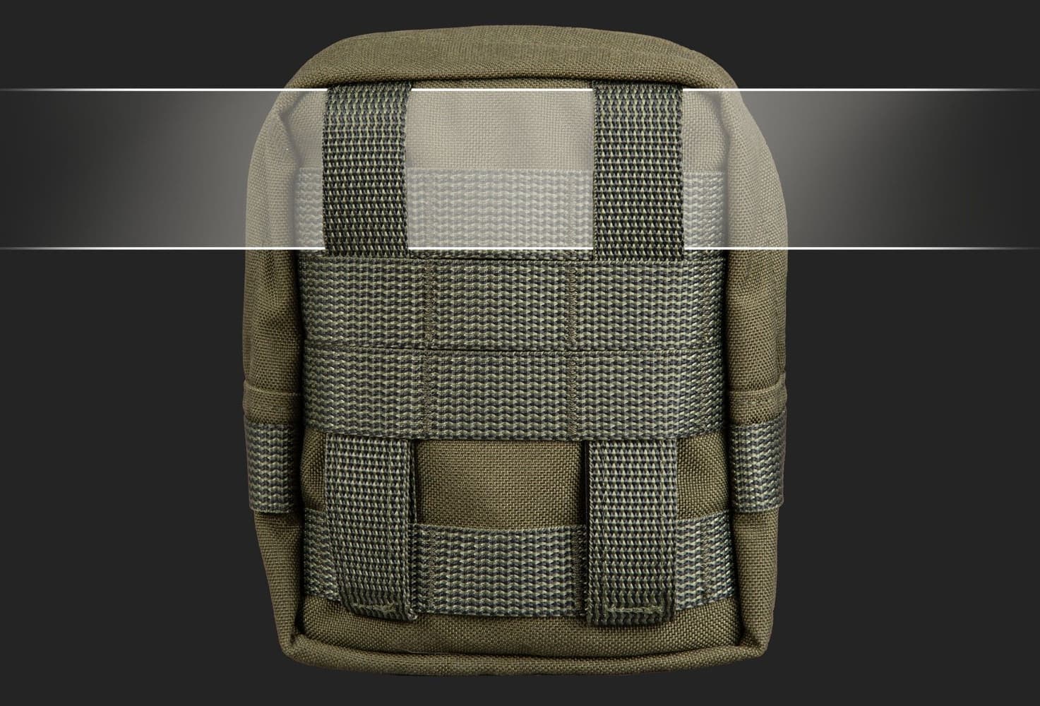 Zipped GP pouch 3x3 Green, view: 2