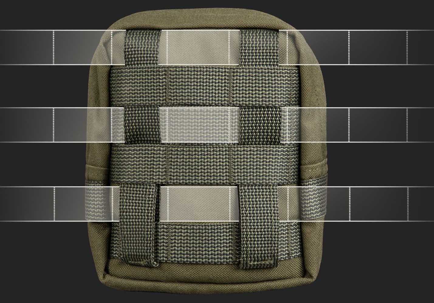 Zipped GP pouch 3x3 Brown, view: 1