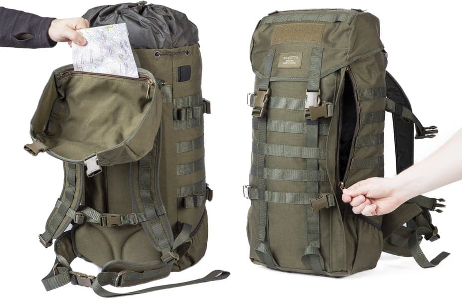 Jääkäri Backpack M Brown, view: 2