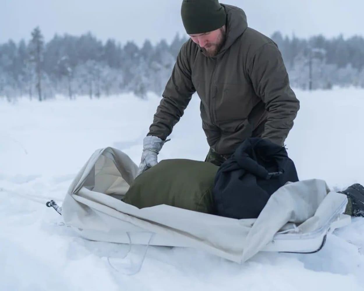 Rolltop Stuffsack 500D 40L Green, view: 6