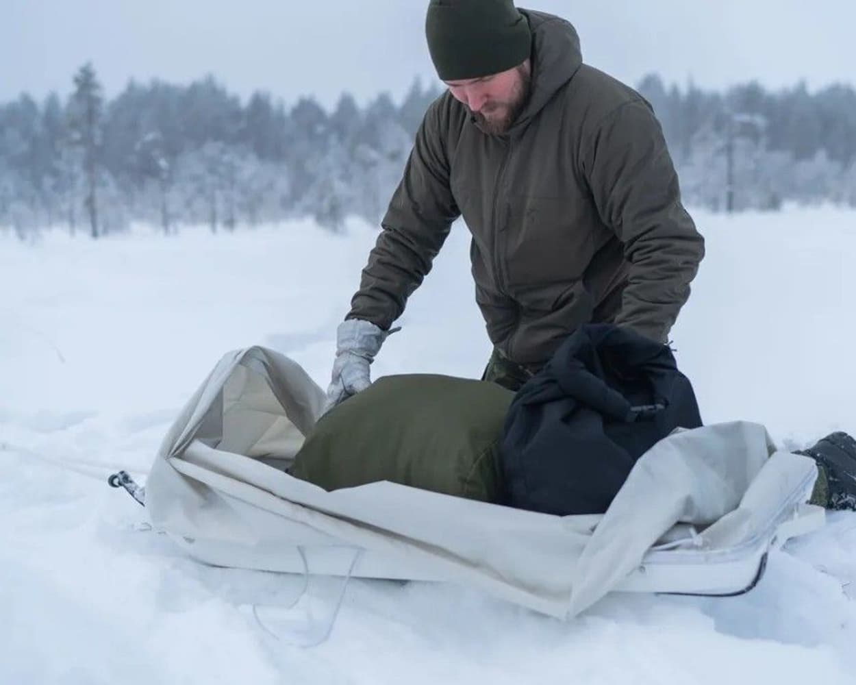 Rolltop Stuffsack 500D 80L Green, view: 6