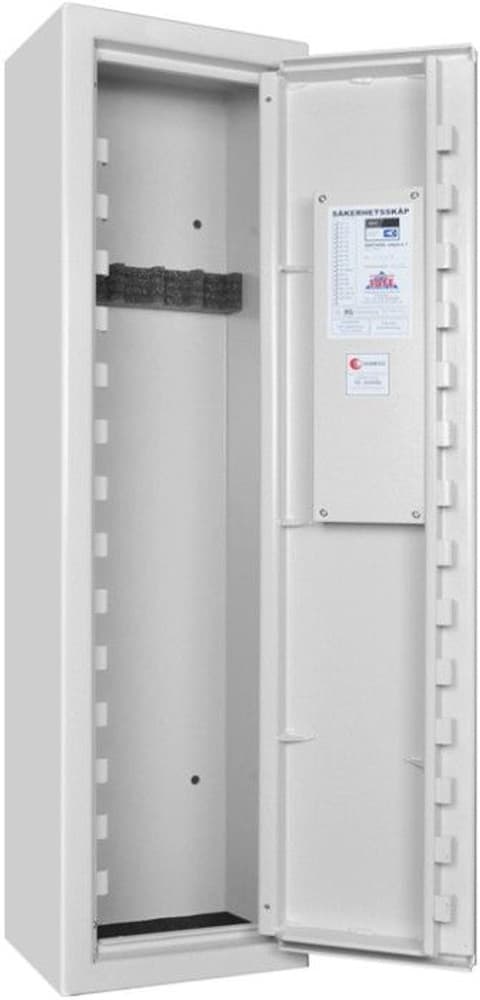 SP4 Vit Vapenskåp för 1-5 vapen med nyckel, view: 1