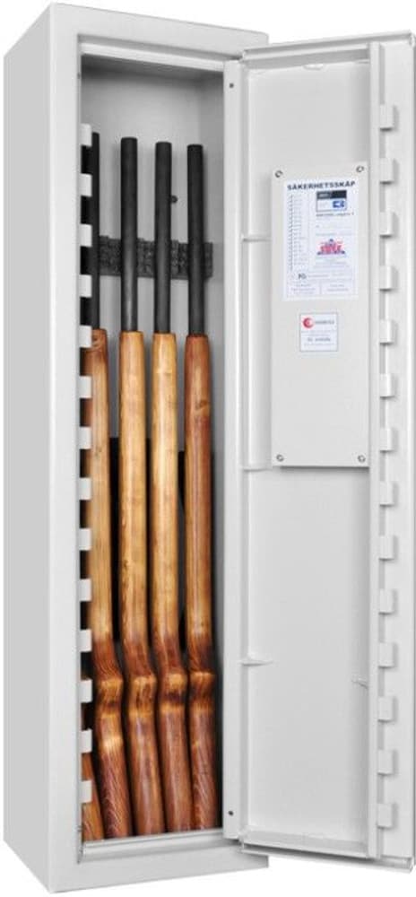 SP4 Vit Vapenskåp för 1-5 vapen med nyckel, view: 0