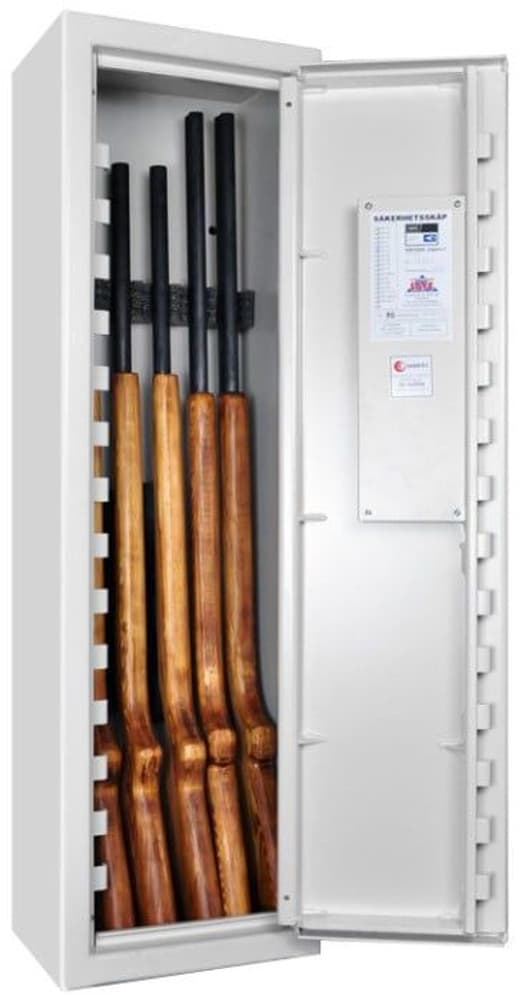 SP55 Vapenskåp Vit för 1-5 vapen med nyckel, view: 0