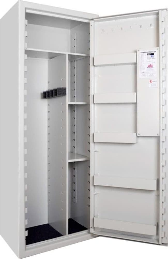 SP88 Vapenskåp Vit för 8-16 vapen med nyckel, view: 2