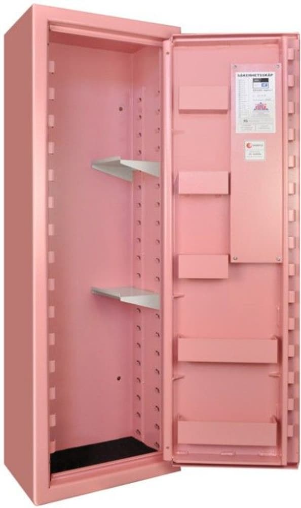 SP66E Vapenskåp Rosa för 3-6 vapen med elkodlås + LED lampa, view: 1