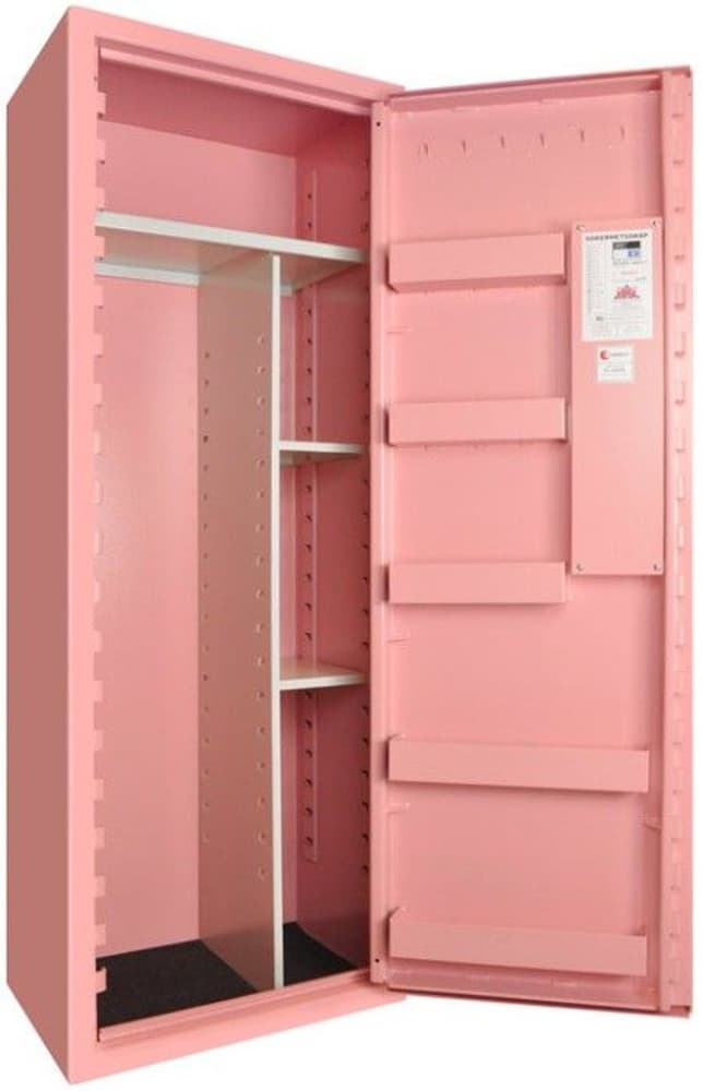 SP88E Vapenskåp Rosa för 8-16 vapen med elkodlås + LED lampa, view: 1