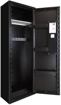 SP8E Vapenskåp Svart för 5-8 vapen med elkodlås + LED lampa - view: 1