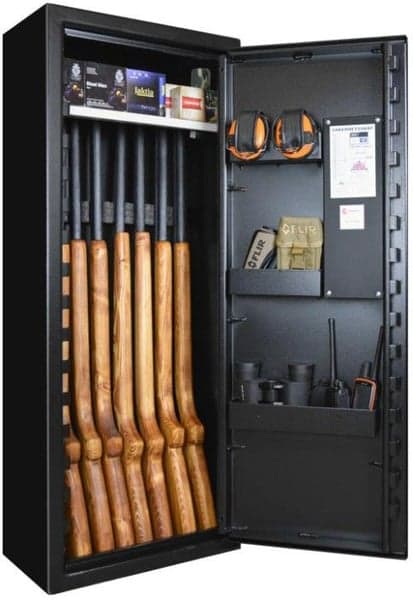 SP8 Mini Svart för 4-8 vapen med nyckel+ LED lampa+ Magnetiskt hyllplan, view: 0