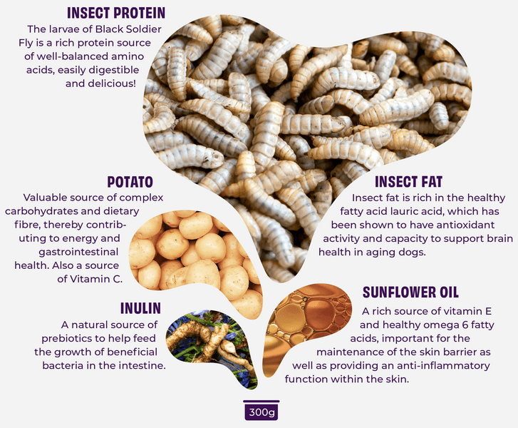 Insektspaté Våtfoder / Topping 6 x 300 g, view: 3