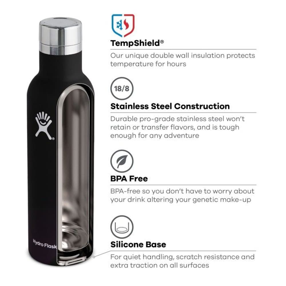 Insulated Wine Bottle 750 ml Black, view: 1