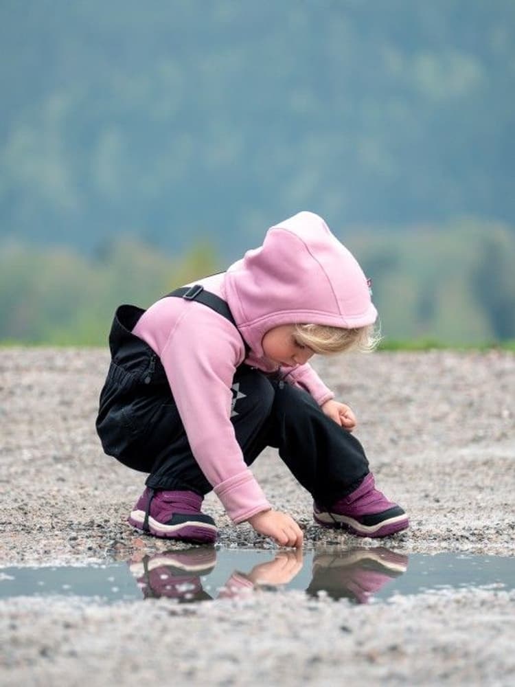 Panda Fleece Hoody Kids Dusty Pink, view: 1