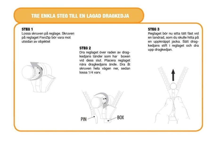 FixNZip Zipper Repair Kit Svart, view: 4