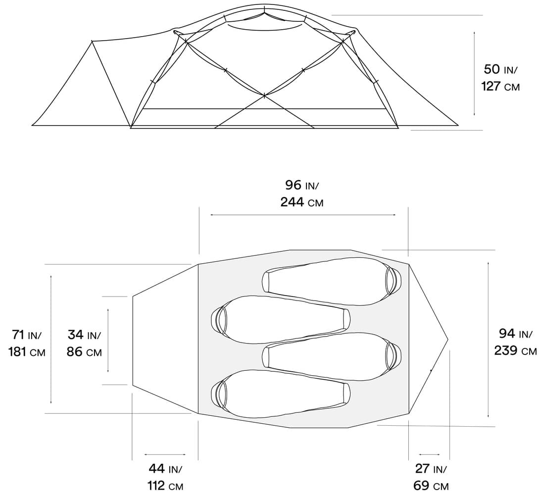 Trango 4 Tent Alpine Red, view: 7